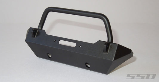 SSD RC Rock Shield Narrow Winch Bumper for SCX10 (Black)