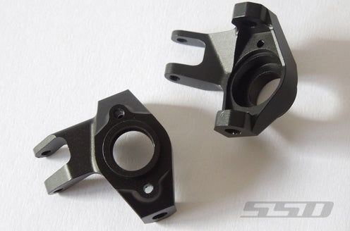 SSD RC Pro Aluminum Knuckles for SCX10 II (Black)