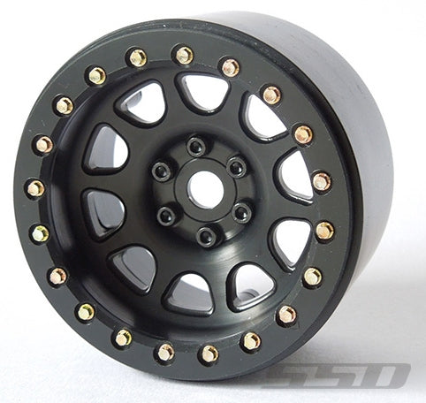 SSD RC Single 2.2" D Hole Beadlock Wheel (Black) (1)