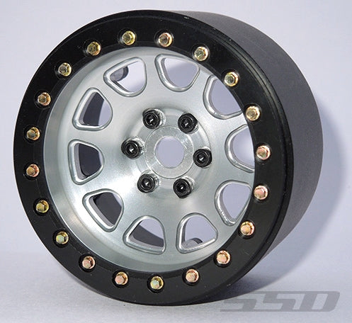 SSD RC Single 2.2" D Hole Beadlock Wheel (Silver) (1)