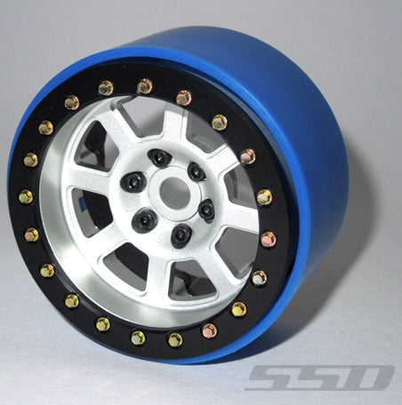 SSD RC Single 2.2" Wide Assassin PL Beadlock Wheel (Silver) (1)