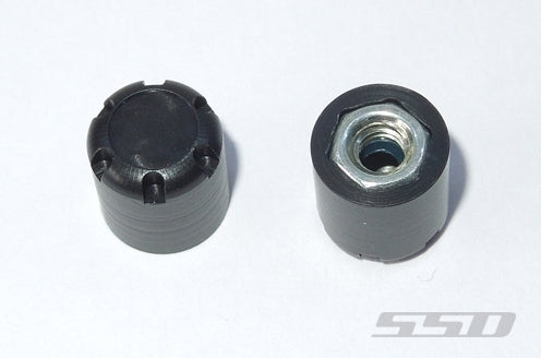 SSD RC Scale Rear Hubs (Black) (2)