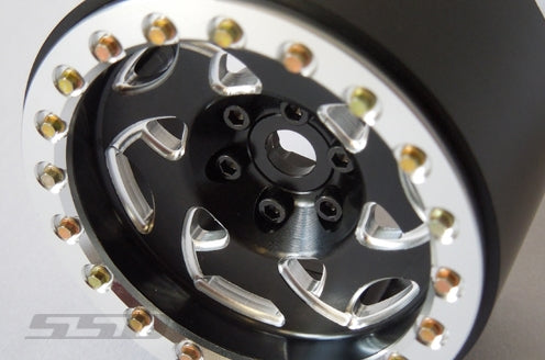 SSD RC 2.2" Champion PL Beadlock Wheels (Black / Silver) (2)