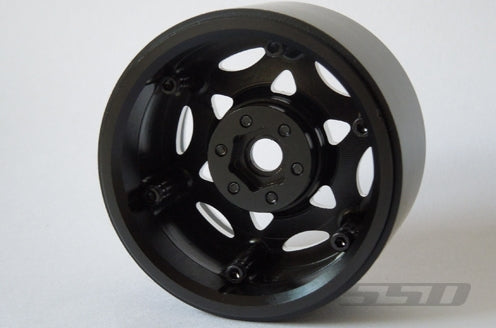 SSD RC 2.2" Champion PL Beadlock Wheels (Black / Silver) (2)