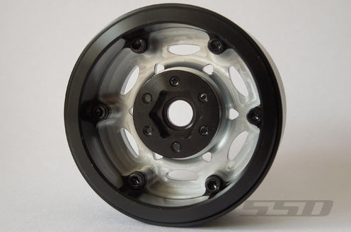 SSD RC 1.9" Champion Beadlock Wheels (Silver / Red) (2)