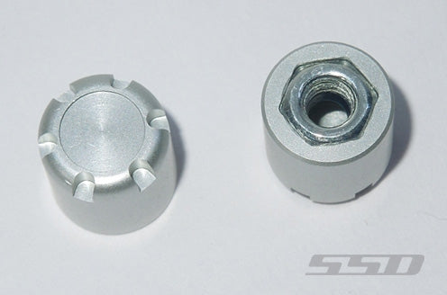 SSD RC Scale Front / Rear Hubs (Silver) (2)