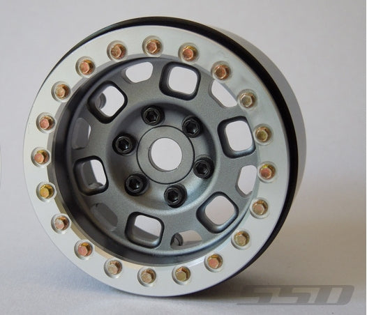 SSD RC Single 1.9" Contender Beadlock Wheel (Grey) (1)