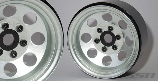 SSD RC 1.9" Steel 8 Hole Beadlock Wheels (Silver) (2)