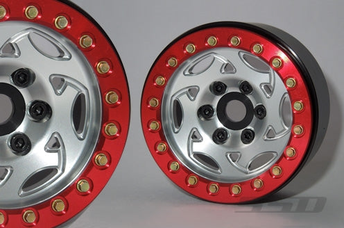 SSD RC 1.9" Red Aluminum Beadlock Rings (2)