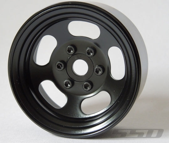 SSD RC Single 1.9" Steel Slot Beadlock Wheel (Black) (1)
