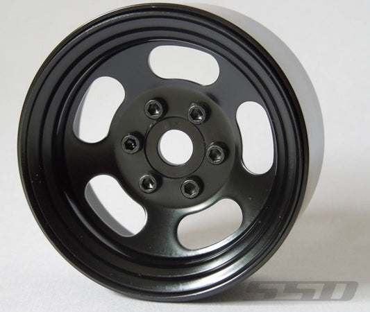 SSD RC Single 1.9" Steel Slot Beadlock Wheel (Black) (1)