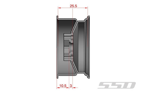 SSD RC 1.9" Steel Slot Beadlock Wheels (Chrome) (2)