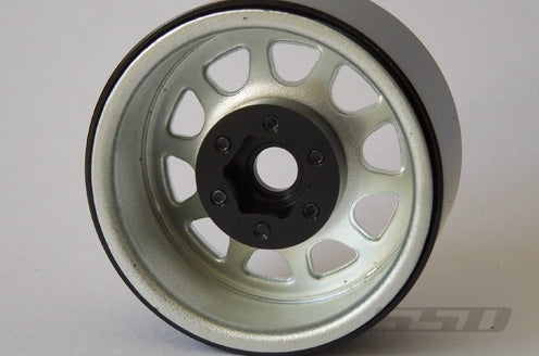 SSD RC 1.9" Steel Stock Beadlock Wheels (Silver) (2)