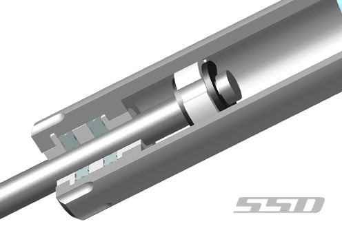 SSD RC Pro Scale 90mm Shocks Silver / Blue (2)