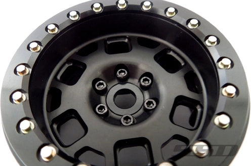 SSD RC Single 2.2" Contender PL Beadlock Wheel (Black) (1)