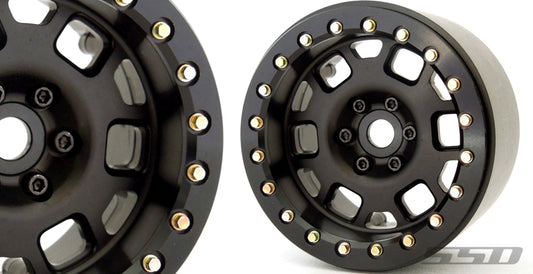SSD RC 2.2" Contender Beadlock Wheels (Black) (2)