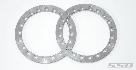 SSD RC 1.9" Silver Aluminum Beadlock Rings (2)