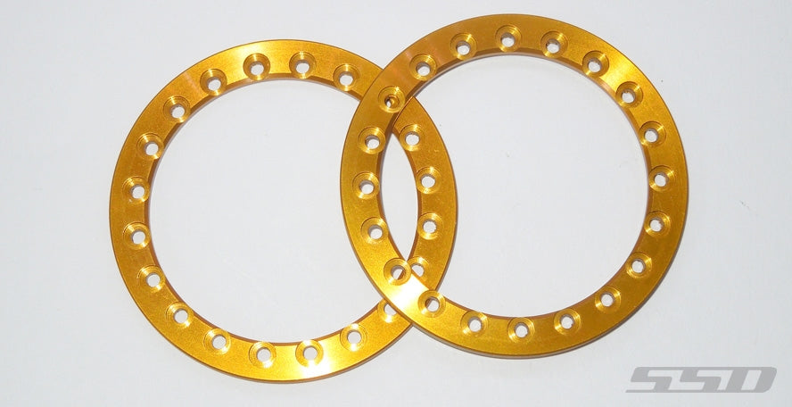 SSD RC 1.9" Gold Aluminum Beadlock Rings (2)