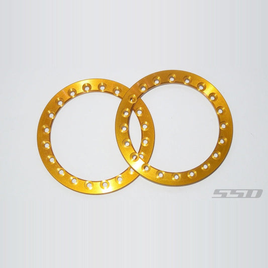 SSD RC 1.9" Gold Aluminum Beadlock Rings (2)