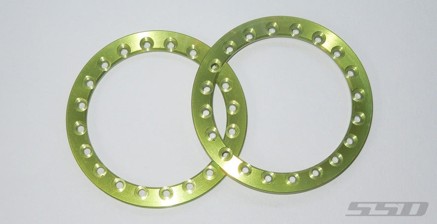 SSD RC 1.9" Green Aluminum Beadlock Rings (2)