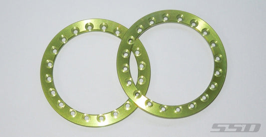 SSD RC 1.9" Green Aluminum Beadlock Rings (2)