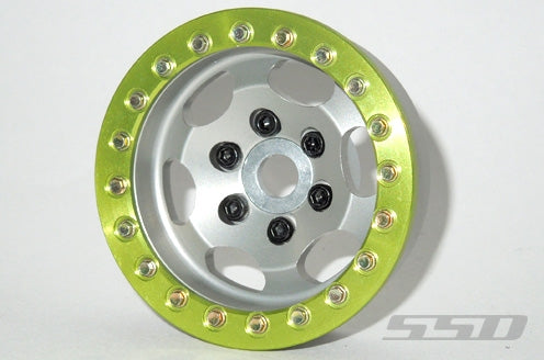 SSD RC 1.9" Green Aluminum Beadlock Rings (2)