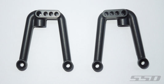 SSD RC Aluminum Rear Shock Hoops for SCX10 II (Black)