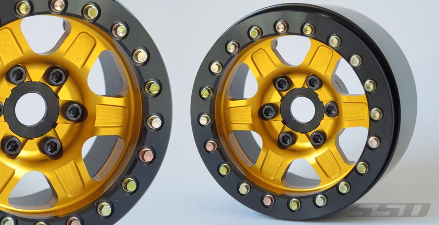 SSD RC 1.9" Challenger Beadlock Wheels (Gold) (2)