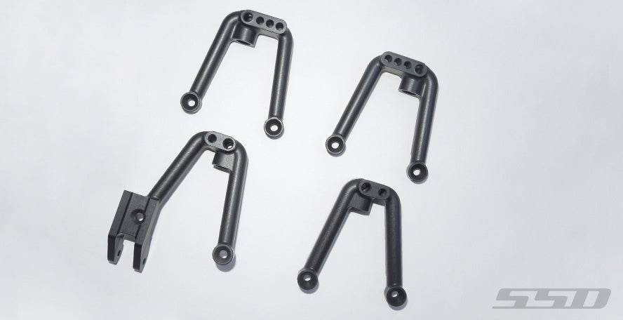 SSD RC Aluminum Shock Hoops for SCX10 II (Black)