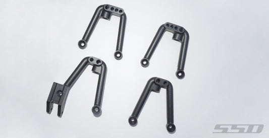 SSD RC Aluminum Shock Hoops for SCX10 II (Black)