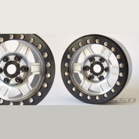 SSD RC 1.9" Challenger Beadlock Wheels (Silver) (2)