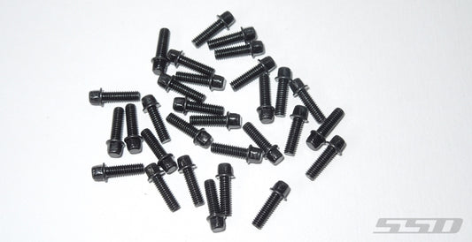 SSD RC M2.5 x 8mm Scale Hex Bolts - Black (30)