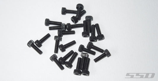SSD RC M2.5 x 8mm Cap Head Screws Black (24)