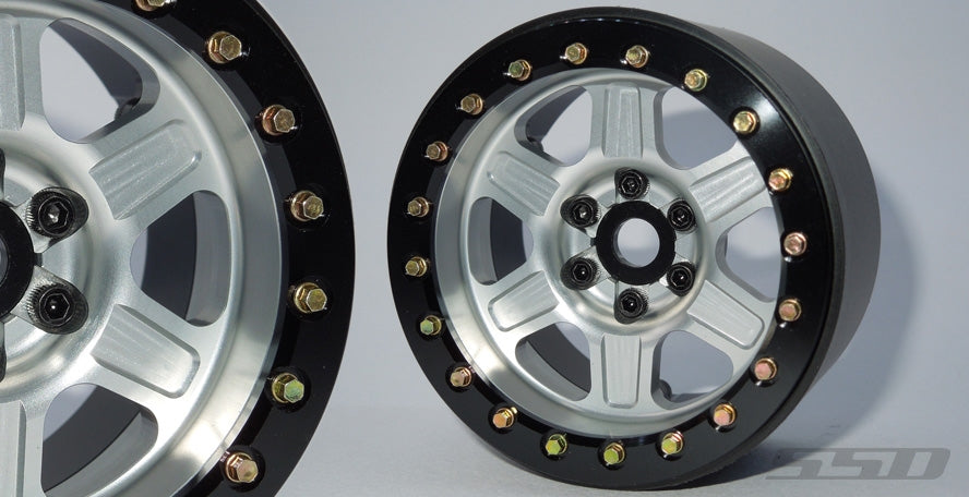 SSD RC 2.2" Challenger Beadlock Wheels (Silver) (2)
