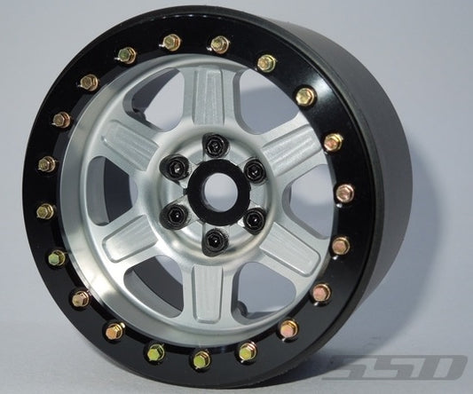 SSD RC Single 2.2" Challenger Beadlock Wheel (Silver) (1)