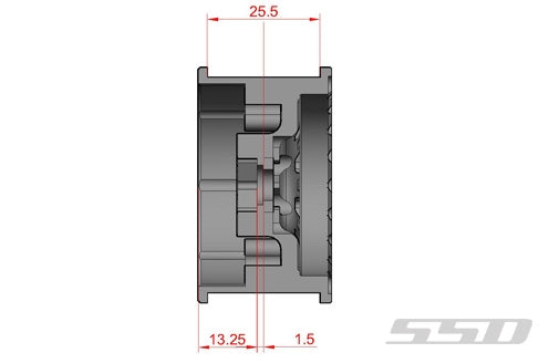SSD RC 1.9" Warrior Beadlock Wheels (Bronze) (2)