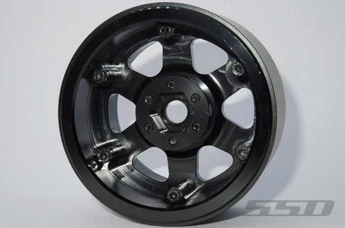 SSD RC 2.2" Challenger Beadlock Wheels (Black / Blue) (2)