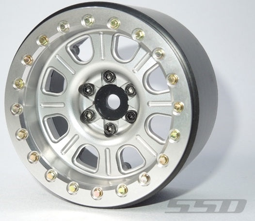SSD RC Single 2.2" Bouncer Beadlock Wheel (Silver) (1)