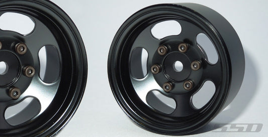 SSD RC 1.55" Steel Slot Wheels (Black) (2)
