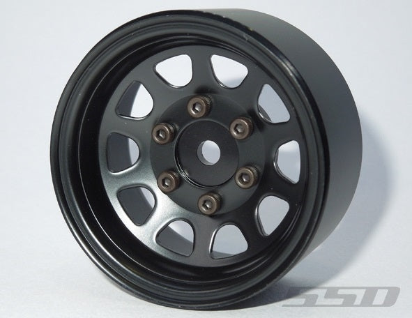SSD RC Single 1.55" Steel D Hole Wheel (Black) (1)