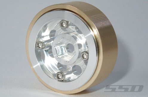 SSD RC 1.0" Aluminum / Brass 8 Hole Wheels (Silver) (2)
