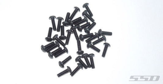 SSD RC M2.5 x 8mm Button Head Screws Black (32)