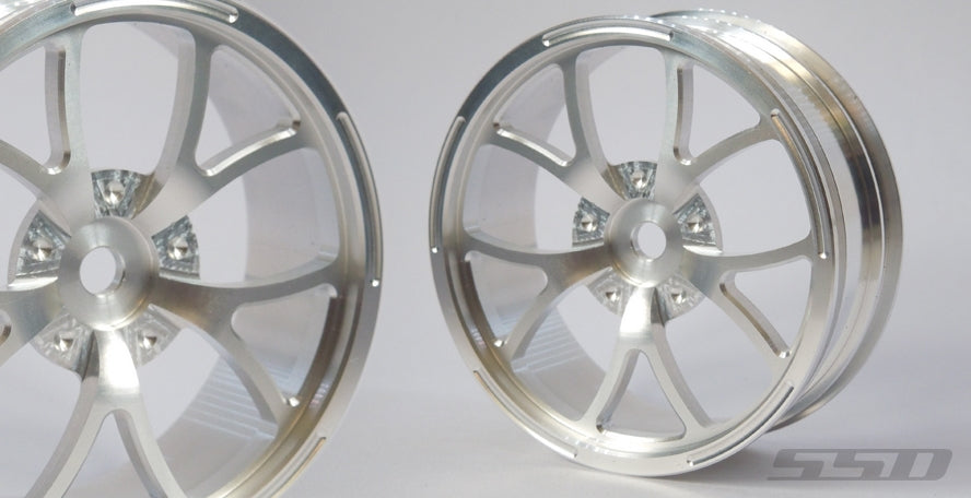 SSD RC Y Spoke Drag Front 2.2 Wheels (Silver) (2)