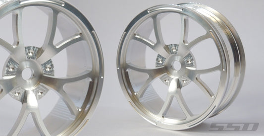 SSD RC Y Spoke Drag Front 2.2 Wheels (Silver) (2)