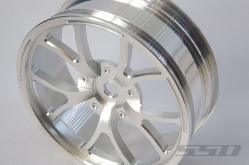 SSD RC Y Spoke Drag Front 2.2 Wheels (Silver) (2)