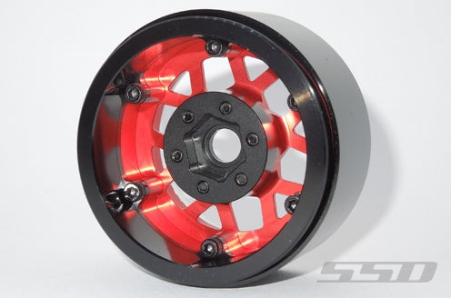 SSD RC Single 1.9" Boxer Wheel (Red) (1)