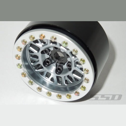 SSD RC Single 1.9" Mesh Beadlock Wheel (Grey) (1)