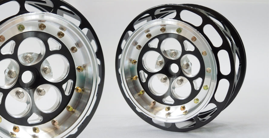 SSD RC 5 Hole Drag Rear 2.2" / 3.0" One Piece Wheels (Black) (2)
