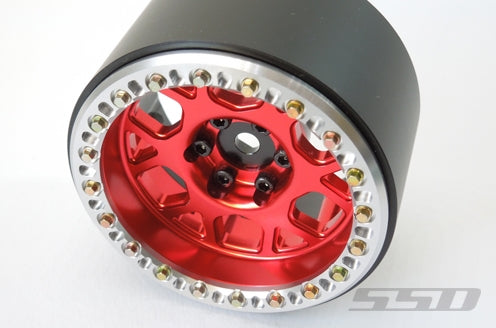 SSD RC 2.2" Boxer Beadlock Wheels (Red) (2)