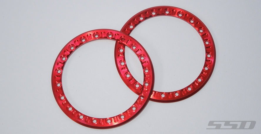 SSD RC 2.2'' Red Aluminum Beadlock Rings (2)